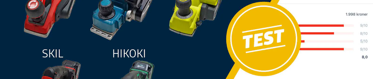 Test af 5 elhøvle Test af 5 elhøvle